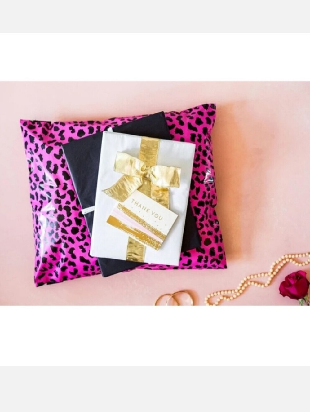 20 10 x 13 Hot Pink Cheetah Polymailers - Picture 4 of 5